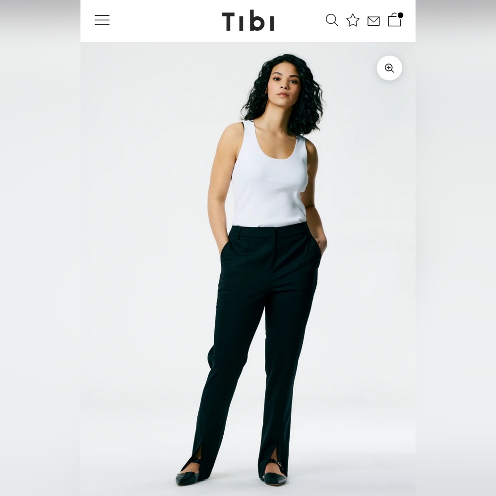 Tibi Anson Split Front Pants, sz 10